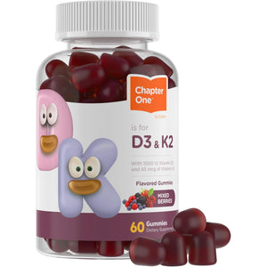 Zahler Chapter One Vitamin D3 & K2 Gummies - Immune & Bone Health Support Supplement - Cholecalciferol D3 & MK7 K2 - Bioavailable Vitamin D - Kosher, Gluten-Free & Non-Gmo - 60 Gummies