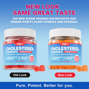 Cholesterol Lowering Supplements Gummies, Cholesterol Gummies with Plant Sterols & Stanols, Red Yeast Rice, Lower Cholesterol Naturally – Vegan, Non-Gmo, Mixed Berry Flavor, 90Ct