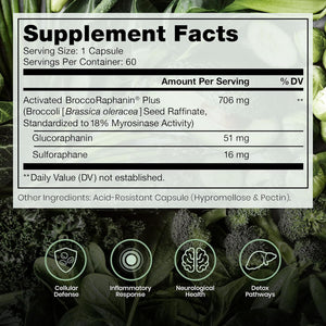 Pure Therapro Rx Extra Strength Sulforaphane Supplement from Broccoli Seed Extract | Made in USA | ONE Capsule per Serving (Other Brands Are 2 Caps!) | 3Rd Party Tested | Oncoprotect ES