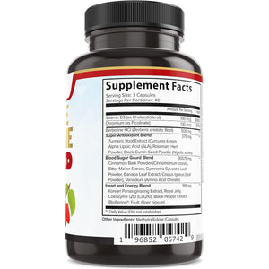 Extreme Berberine 500Mg Complex with ALA, Coq10, Turmeric, Cinnamon, Bitter Melon, Banaba Leaf, Korean Panax, Royal Jelly, and 21 Herbs for Healthy Blood Sugar Support and Overall Health and Immunity