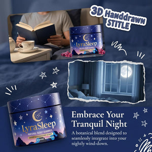 Lyrasleep Gummies - Nighttime Relaxation & Sleep Support Supplement with L-Theanine & Botanical Blend, Calm & Restful Sleep Formula, Berry Flavor - 60 Gummies