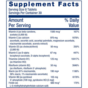 Life Extension Mix Tablets, High-Potency, Advanced Vitamin, Mineral, Fruit & Vegetable Formula, Vitamin C, B, D, E, Magnesium, for Whole-Body Health, Healthy Aging, Gluten-Free, 240 Tablets