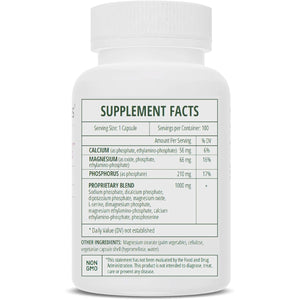 Seriphos - Phosphorylated Serine Adaptogen - Cortisol Supplement - Helps Cognitive Function, Gluten Free, Dairy Free, Soy Free - 100 Capsules