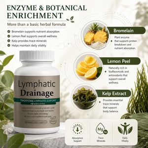 Lymphatic Drainage Capsules - New Maximum Potency Formula with Dandelion Extract, Cleavers Extract, Natural Ingredients, Vegan & Non-Gmo, 60 Capsules (1)