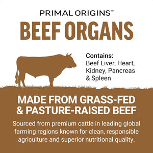Force Factor Primal Origins Grass-Fed Beef Organs, Pasture-Raised Supplement with Liver, Kidney, Heart, Pancreas & Spleen, Hormone & Antibiotic Free, Non-Gmo, 3500Mg, 150 Capsules