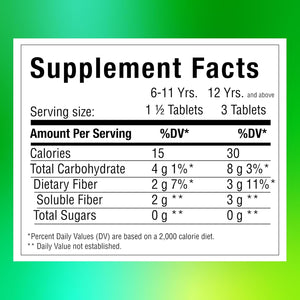 Benefiber Chewable Prebiotic GLP-1 Friendly Fiber Supplement Tablets for Digestive Health, Assorted Fruit Flavors - 100 Count