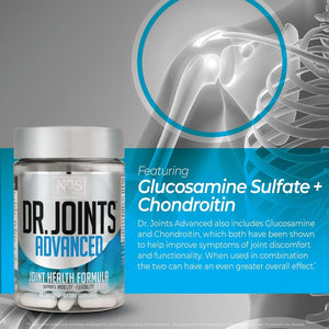 Dr. Joints NDS Nutrition Advanced - Joint Health Formula with Fruitex-B, Glucosamine & Chondroitin - Improved Mobility & Flexibility - 90 Capsules