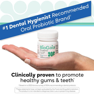 Biogaia Prodentis | Oral Probiotics | Promotes Healthy Gums & Teeth | Defends against Bad Breath & Dental Problems | Improves Oral Health | Mint Flavored | 30 Dental Probiotic Lozenges