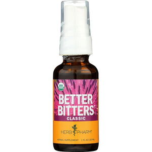 Herb Pharm Better Bitters Certified Organic Digestive Bitters, Classic, 1 Oz