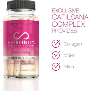 Hairfinity Hair Vitamins - Scientifically Formulated with Biotin, Amino Acids, and a Vitamin Supplement That Helps Support Hair Growth - Vegan - 60 Veggie Capsules (1 Month Supply)