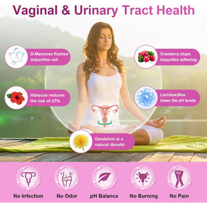 NATURE TARGET Probiotics for Women, 100 Billion Cfus Probiotic with Digestive Enzymes & Prebiotics, Vaginal Probiotics with Cranberry for Urinary Tract Health, Ph Balance, 90 Veggie Capsules