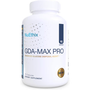 Nuethix Formulations GDA-MAX PRO, Double Berbine HCL Supplement, Supports Glucose Metabolism, Weight Management, Immune Support, Heart Health - Non GMO, Gluten Free, Dairy Free, 90 Count