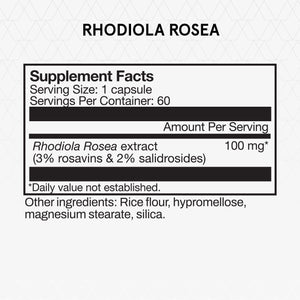 Momentous Rhodiola Rosea Supplement - Adaptogen Supplement for Cognition, Fatigue, & Stress Support - Rhodiola Rosea Root Extract - NSF Certified for Sport - GMO- & Gluten-Free - Vegan - 60 Servings