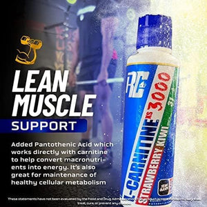 Ronnie Coleman Signature Series L-Carnitine XS 3000 Liquid, Amino Acids Metabolism and Lean Muscle Strength Support, Stimulant Free, Sugar Free, Zero Carbs, Strawberry Kiwi, 16 Oz