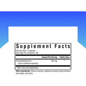 Seeking Health Phosphatidyl Serine - Brain Support Supplement with Sunflower Oil & Phospholipids - Vegetarian & Gluten-Free Capsules - 150 Mg, 60 Capsules