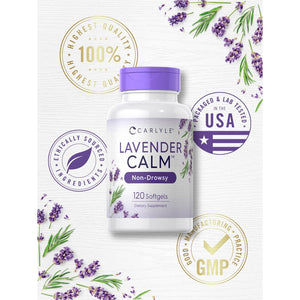 Carlyle Lavender Pills | 80 Mg | 120 Softgel Capsules | Calm & Non-Drowsy Formula | Non-Gmo & Gluten Free Supplement