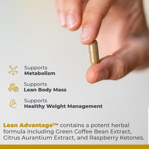Premier Research Labs Lean Advantage: Green Coffee Bean Extract for Weight Loss, Green Coffee Extract, Coffee Pills, Appetite Suppressant for Women & Men, Weight Management Supplement - 90 Capsules