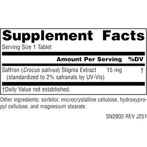 Source Naturals Serene Science Saffron Extract, for Mood Support* - 15 Mg - 60 Tablets