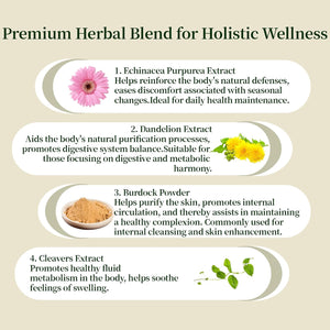 Lymphatic Drainage Capsules-Lymphatic Drainage Supplements, Herbal Detox & Immune Support with 8-Plant Complex, Supports Fluid Balance & Promotes a Light Feeling, 60 Capsules (1Pc)