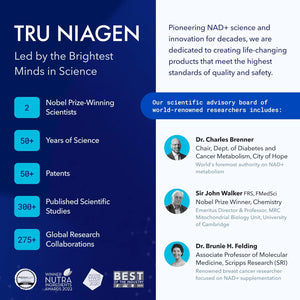 TRU NIAGEN NAD+ Booster with Hydration & Prebiotic Support Award-Winning Nicotinamide Riboside Mixing Powder for Cellular Energy, Repair & Healthy Aging - 30Ct/300Mg Stick Packs: On-The-Go Supplement