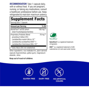 Nature'S Way Primadophilus Reuteri Probiotics, 5 Billion CFU, 90 Capsules
