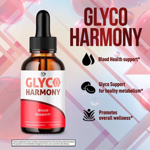 Glyco Harmony Drops, Official Glyco Harmony Liquid Supplement with All Natural Ingredients, Glycoharmony Blood Support Maximum Strength Health and Wellness Vitamin Supplement (1 Bottle, 30 Servings)