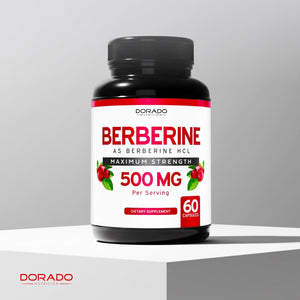 Berberine Supplement 500Mg per Serving (60 Capsules) Berberine HCL for Gut Health Support for Men and Women - Premium Supplements for Adults - Third Party Tested - Vegan Capsules & USA Made