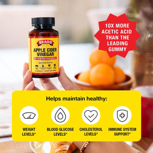Bragg Organic Apple Cider Vinegar Capsules with Vitamin D and Zinc - (2 Pack) 90 Count - Supports Immune System