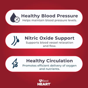 Blood Pressure Support Supplement | 8 US Patents, 94+ Patent Claims | Cardiologist Developed | Red Spinach, Potassium Nitrates, Iron & Nitric Oxide Enzymes for Heart Health | 90 Capsules