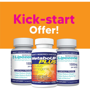 Lipozene Weight-Management Fiber Supplement, 2 Bottles (60 Capsules Total) + Metaboup plus 30Ct | Non-Stimulant Glucomannan Formula