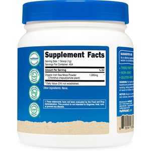 Nutricost Organic Irish Moss Powder (1 LB) - Gluten Free, Non-Gmo, Vegetarian Friendly
