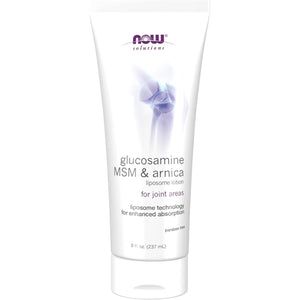 NOW Foods Solutions, Glucosamine, MSM and Arnica Liposome Lotion, for Joint Areas, Liposome Technology for Enhanced Absorption, 8-Ounce