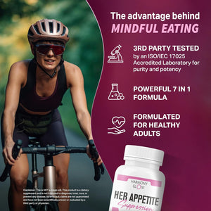 Her Appetite Suppression - Supports GLP-1 Related Metabolic Pathways, Promotes Weight Loss for Women, Helps Control Appetite/Cravings & Promotes Energy | 3Rd Party Tested Supplement - 60 Capsules