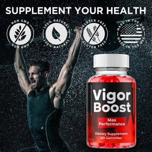 (5 Pack) Vigor Boost Gummies for Men, Vigorboost Male Support Gummys with Natural Ingredients, Advanced Vigor Boost Maximum Strength Premium Vitamin Gummy for Men'S Health and Wellness (300 Gummies)