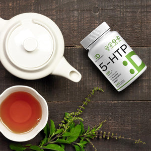 Deal Supplement 5-HTP 200Mg per Serving, 240 Capsules, 98% African Derived Griffonia Seed Extract | 4 in 1 Formula | plus Active L Theanine, L Tryptophan, & GABA | Relaxation Support Supplement