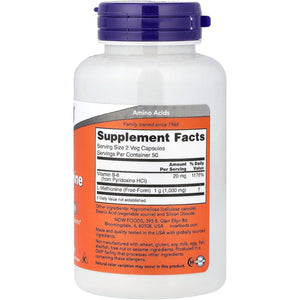 Now Foods L-Methionine 500 Mg 100 Caps