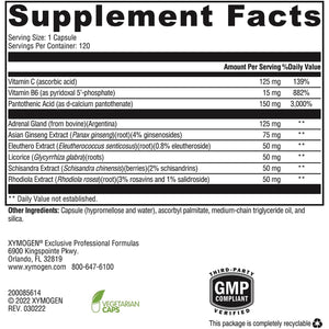 XYMOGEN Adrenaliv - Adrenal Support Supplement* - Stress Response, Energy & Stamina Support* - Non-Gmo, Gluten-Free, Dairy Free - 120 Capsules