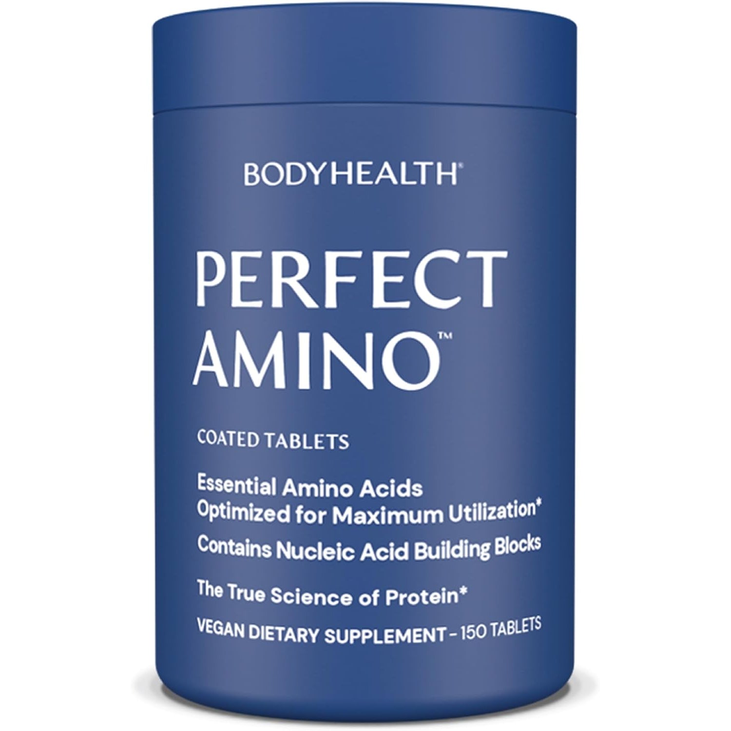 Bodyhealth Perfectamino (150 Ct) Easy to Swallow Tablets, Essential Amino Acids Supplement with Bcaas, Vegan Protein for Pre/Post Workout & Muscle Recovery with Lysine, Tryptophan, Leucine, Methionine