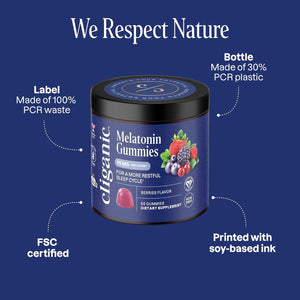 Cliganic Melatonin Gummies (10 Mg, 60-Day Supply) - Adult Sleep Aid, Berry Flavor, Vegan, Non-Gmo, Kosher, Gluten-Free Supplement, Helps Regulate Circadian Rhythm & Promotes Peaceful Nights