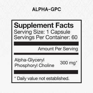 Momentous Alpha GPC Supplement - Cognitive Health & Function Support - NSF Certified for Sport - GMO- & Gluten-Free - 60 Servings