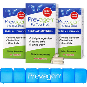 Prevagen Regular Strength - 180 Capsules (6 Month Supply) | Formulated for Your Brain | 10Mg of Apoaequorin plus Vitamin D3 with 7-Day Pill Minder