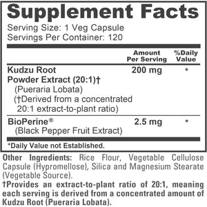 Nusapure Kudzu Root Capsules, 200 Mg, 120 Veg Capsules (Non-Gmo, Vegan)