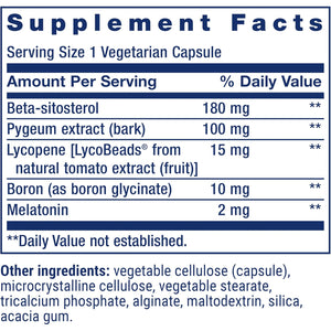 Life Extension Men'S Bladder Support, Melatonin, Beta-Sitosterol, Lycopene, Nighttime Urination, Sleep Patterns, Prostate Health, Bladder Support, Gluten Free, Non-Gmo, Vegetarian, 30 Capsules