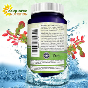 Asquared Nutrition Pure Berberine 1000Mg Supplement - 180 Veggie Capsules, Natural Berberine Hydrochloride HCL Plus, Max Strength 1000 Mg (2X 500Mg), Potent Berberine Vegan Extract