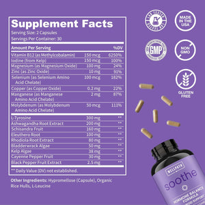 Wellpath Soothe Hormone Balance for Women - Thyroid Support for Women - Ashwagandha, Rhodiola, Iodine, Selenium & L-Tyrosine - Mood & Adrenal Support Supplement - Non-Gmo, Gluten-Free, 60 Ct