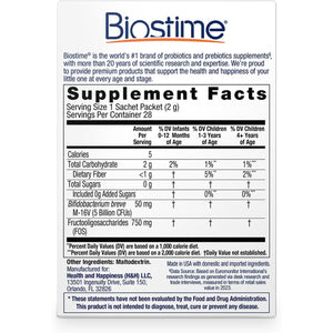 Biostime Baby & Kids Skin Defense | Helps Protect from Skin Inflammation † | 5 Billion Cfus | Gut Support | Clinically Tested Probiotics Strains | 28 Sachets