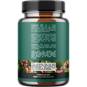 Green Coffee Bean Extract for Metabolism Support - Green Coffee Beans Chlorogenic Acid Supplement for Body Weight Maintenance & Diet Support - Herbal Capsules for Energy and Immune Help - 60 Count