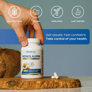 Natural Cure Labs Premium Monolaurin – 600Mg, 100 Capsules