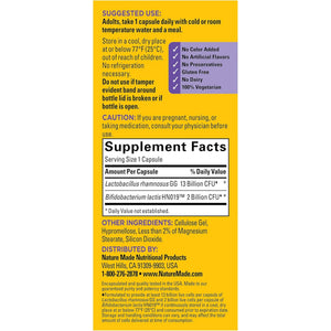 Nature Made Probiotics for Digestive Health Extra Strength 15 Billion CFU from Live Cultures, Probiotics for Women and Men, 30 Probiotic Capsules, 30 Day Supply