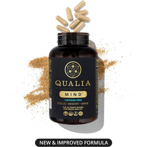 Qualia Mind (Caffeine Free) | the Ultimate Blend for Brain Health* | Doctor-Formulated Nootropic to Fuel Focus & Concentration* | Supports Long Term Brain Health| Maintain Drive & Productivity